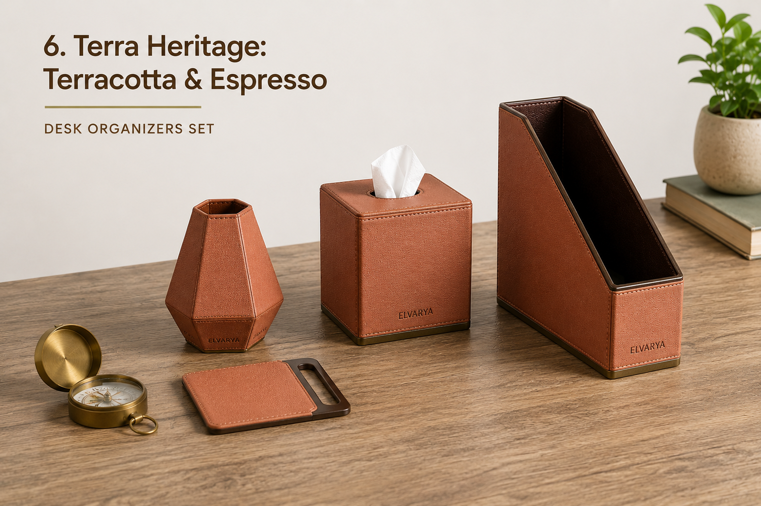 Terra Heritage desk organiser set