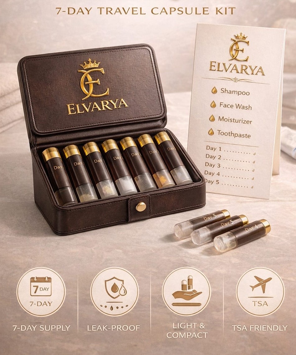 Seven-day travel capsule kit concept