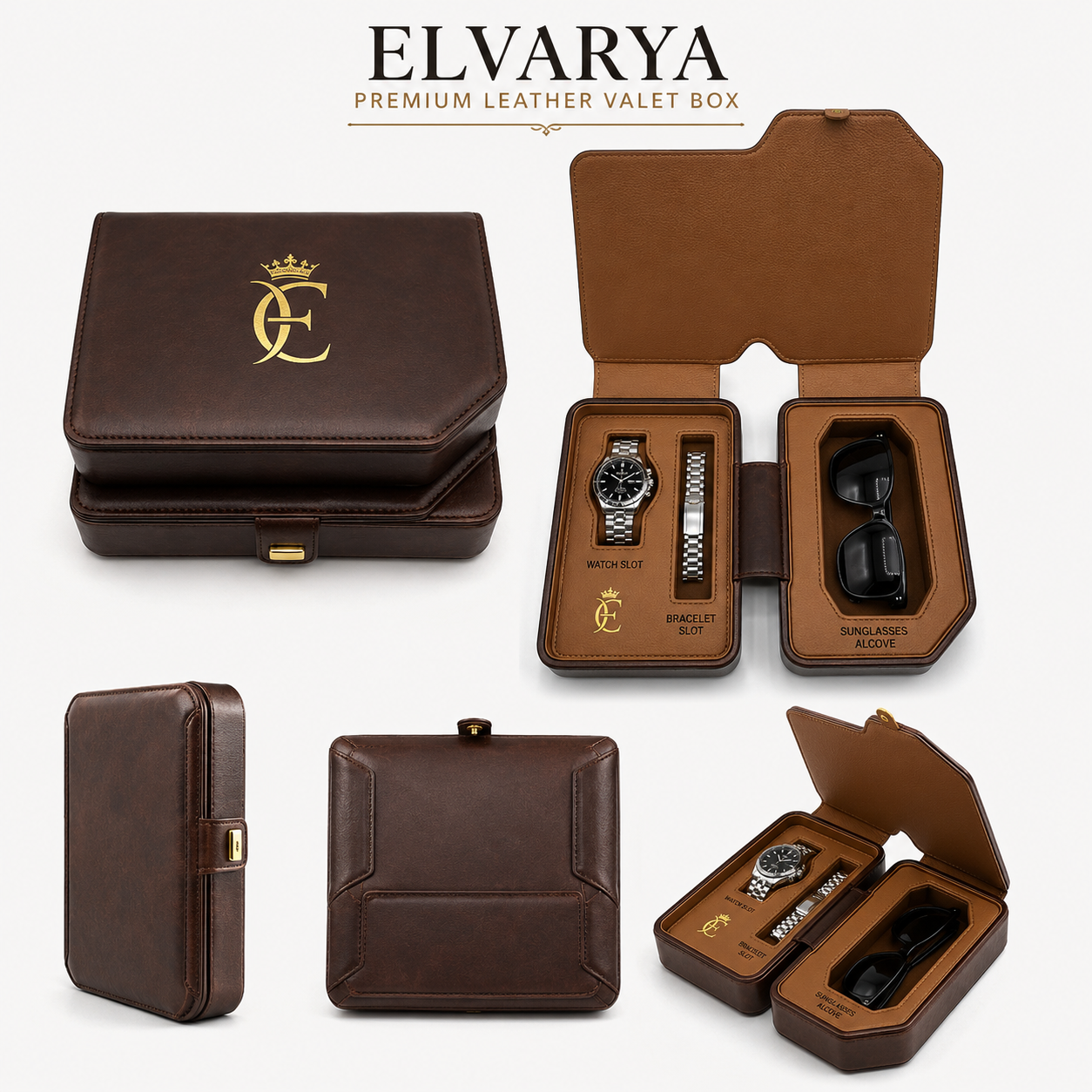 Premium leather valet box